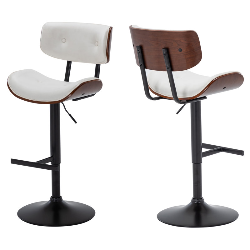 Orren Ellis Ownby Adjustable Height Swivel Bar Stool & Reviews Wayfair